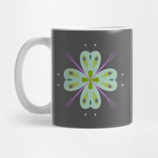 Green butterfly mandala Mug